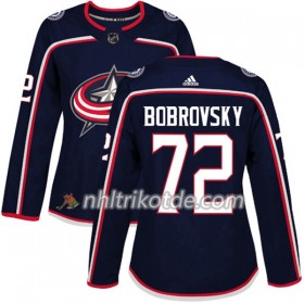 Columbus Blue Jackets Trikot Sergei Bobrovsky 72 Adidas 2017-2018 Marineblau Authentic - Dame